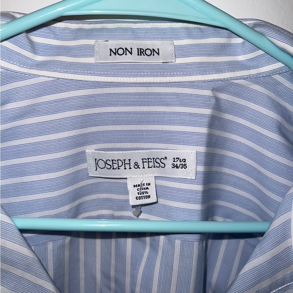 Joseph & Feiss Men's Non-Iron Fitted Striped Button Down - Picture 5 of 9